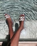 Chanel flip flops