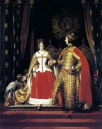 Queen Victoria and Prince Albert at the Bal Costumé of 12 May 1842 by Edwin Landseer