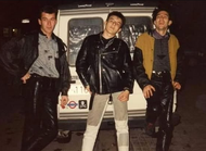Photograph of three men at Chocolate nightclub, Valencia, circa 1988. Image originally shared by Javi Frank.