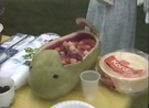 A watermelon whale.