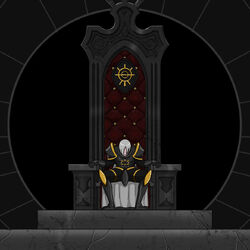 Remnants of his legacy, these thrones can be found all over the land of Aeterna. The King of Darkness can upgrade his abilities by sitting on them