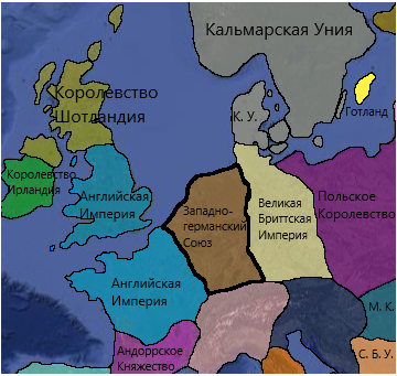 Карта местоположения Западногерманского Союза