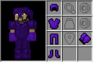 The core armor set, shown on a player