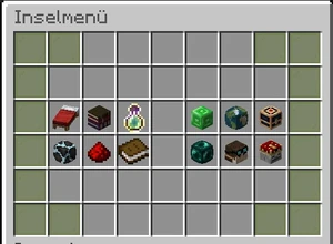 Ein Screenshot unseres Inselmenüs