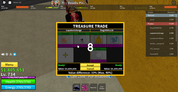 How To Trade in Blox Fruits