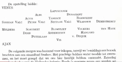 Opstelling van Ajax tegen Venus Boekarest