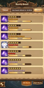 Bounty Board with Hero's Essence bounties
