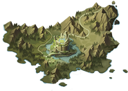 The Standing Stones, as viewed from The World Map.