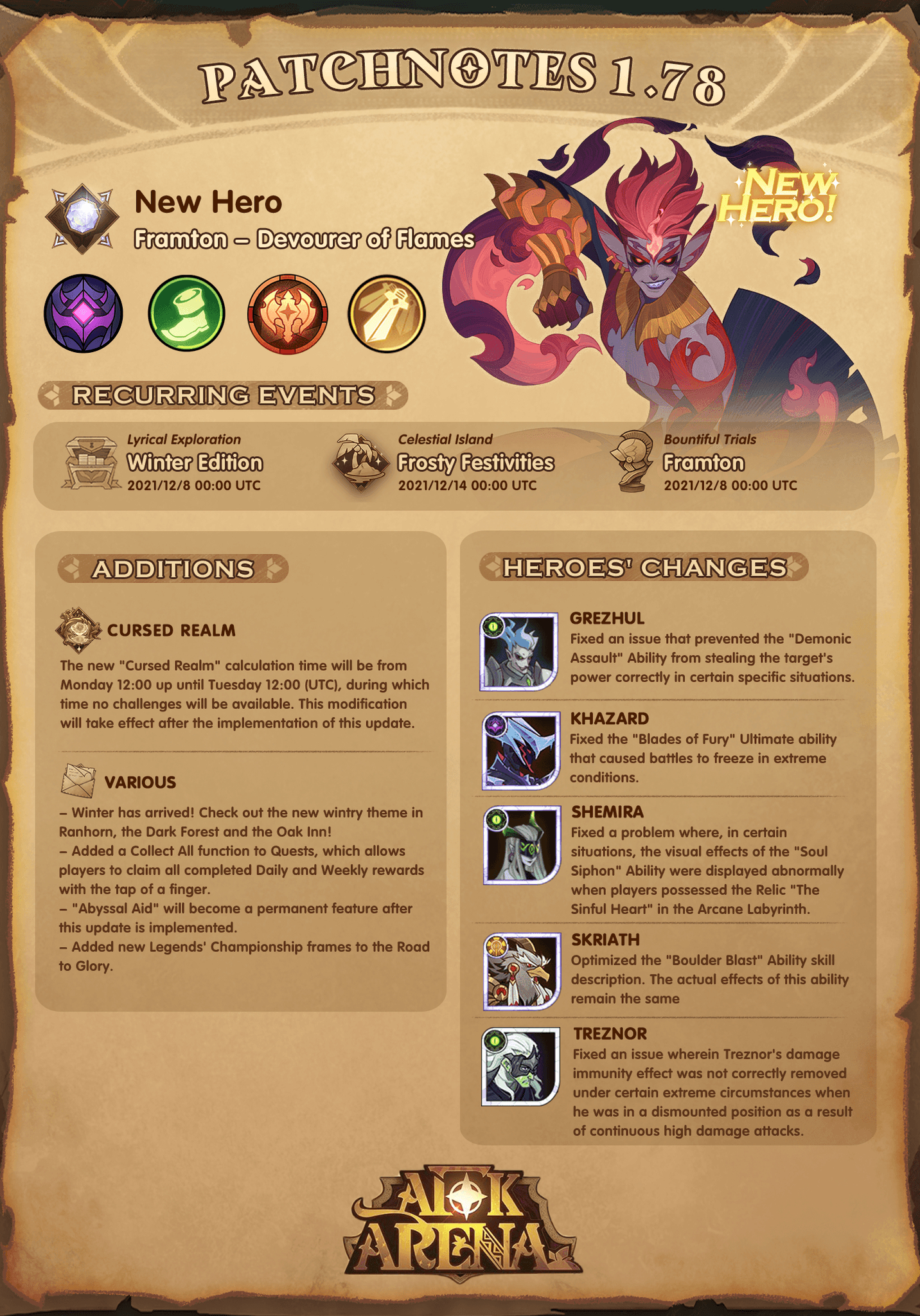 AFK Arena v1.93 Patch Notes - AFK Arena Guide