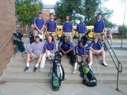 Golf squad at Obama steps