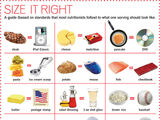 Food portion size chart