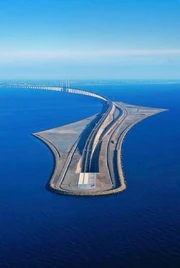 Connecting Denmark with Sweeden. Bridge and tunnel.