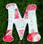 Letter M Miami-Heat