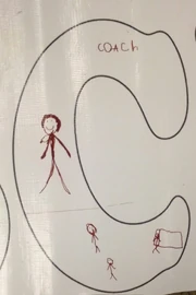 "C" for "Coach"
At Summer Dreamers, lot of coaches helped at every site