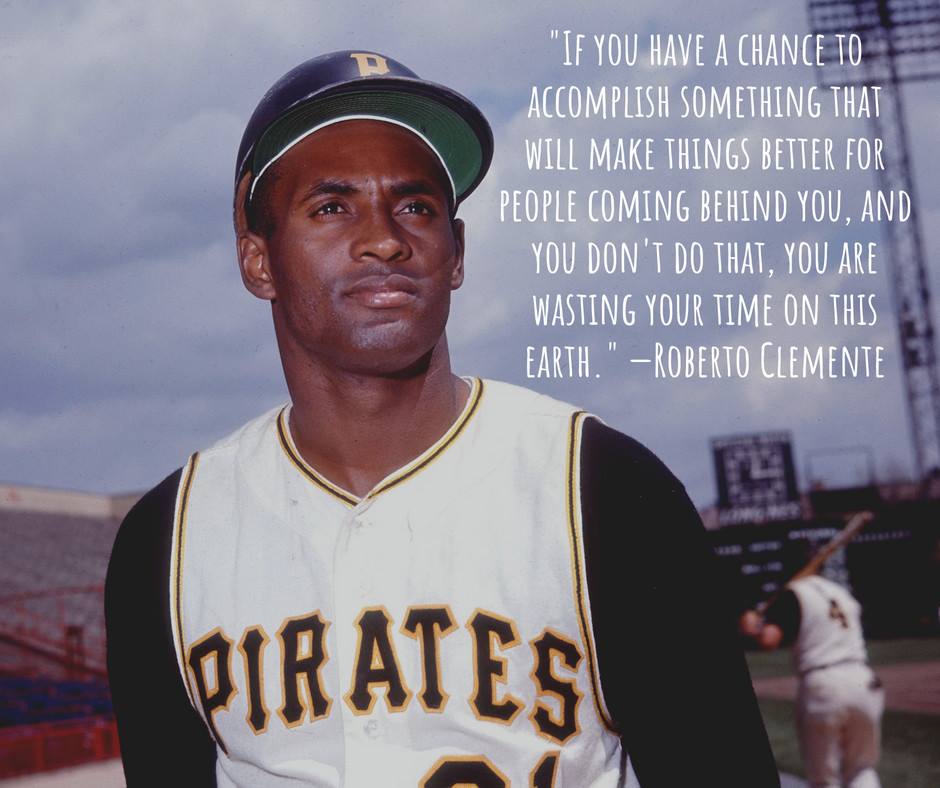 Pittsburgh Pirates #21 Roberto Clemente Retired Black Stitched MLB