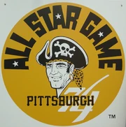 Logo for the 1974 All Star Game hosted by the Pittsburgh Pirates.