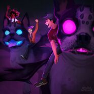 Tetra Ninja drawn as a character from Afterparty. (Twitter)