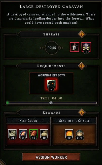 Large destroyed caravan