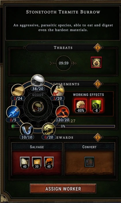 Stonetooth Termite Burrow