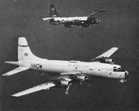 An RCN CP-107 Argus encounters an   over the Caribbean in 1963.