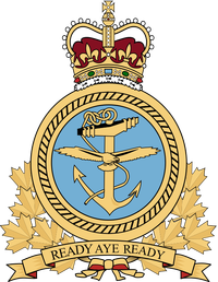 The badge of the Royal Canadian Navy.