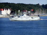 Swedish corvette HSwMS Visby (K31) at Kiel Week 2002.