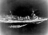 The USS Marblehead (CL-12) at sea.
