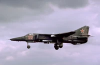 A Soviet MiG-27 landing.
