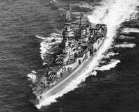 American heavy cruiser USS Augusta (CA-31) underway.