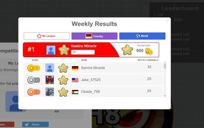 Weekly-leaderboard-ranking-win