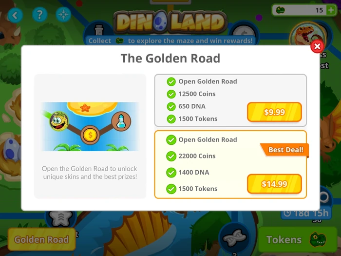 Dinoland - The Golden Road