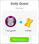 You won: 1 Gargoyle + 4 DNA
