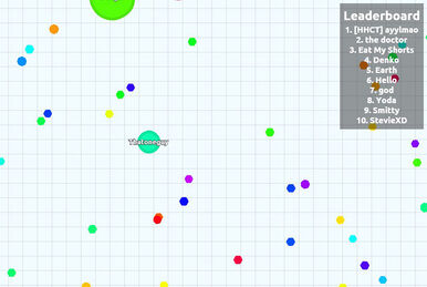 A clone of the game Agar.io used for this research. The player has one