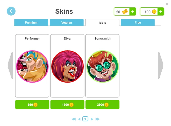 Idols - Skins Shop