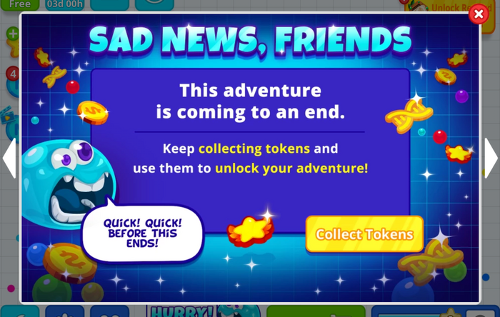 Carnival-sad-news-friends-collect-tokens