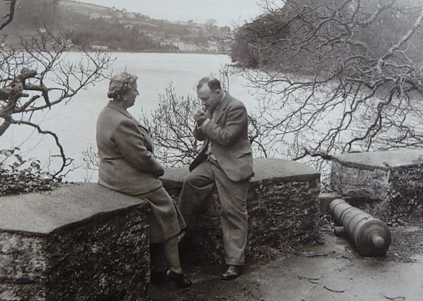 Agatha and Max on the battery at Greenway