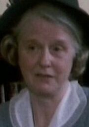 Kathleen Bidmead as Caroline Weatherby in the 1986 adaptation of The Murder at the Vicarage 