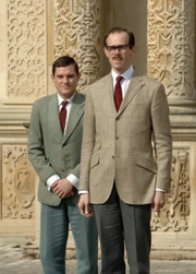 Left, Bill Eversleight (Matthew Horne) and  (Adam Godley)