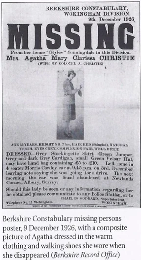 Agatha christie missing
