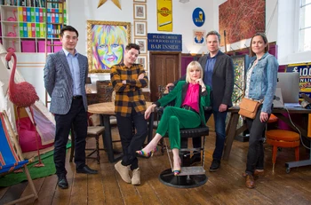 Principle cast (from left to right): Matt McCooey, Mathew Horne, Ashley Jensen, Jamie Glover and Lucy Liemann.