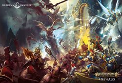 The  assault a warband of  at a Realmgate to regain entry into the .