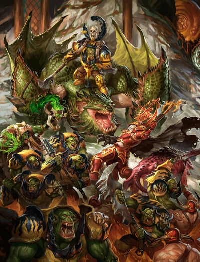 Ironjawz vs Bloodbound Colour Illustration