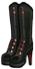 High-Heeled Black Leather Boots