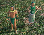 In-game Aztec Villagers and Maya Native Villagers in the Definitive Edition