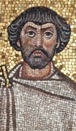 Possible contemporary portrait from Basilica of San Vitale, in Ravenna, modern Italy