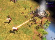 Lazerbears attacking enemy troops