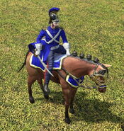 In-game (Imperial) Gendarme Cuirassier in the Definitive Edition