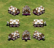 Un groupe de béliers de siège