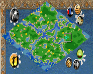 This time, the marsh divides players into 4 portions, note the sea-like waters in the southwest.