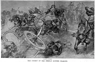 The charge of the Persian scythed chariots at the Battle of Gaugamela, by Andre Castaigne (1898-1899)
